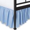 Full Size Bed SkirtLight Blue Ruffled Bed Skirt: Hotel-Quality, 600 Real Thread Count 100% Pure Cotton, Three-Sided Coverage Dust Ruffle Bed Skirt (16" Drop) (54 X 75) Full view 1