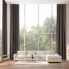 CASANEMA Thermal Insulated 100% Blackout Curtains  Extra Long Curtain Panel with Noise Reduction & Room Darkening  Hanging Back Tab  Made in Turkey (52" L x 264" W, 1 Panel) view 1