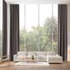 CASANEMA Thermal Insulated 100% Blackout Curtains  Extra Long Curtain Panel with Noise Reduction & Room Darkening  Hanging Back Tab  Made in Turkey (52" L x 264" W, 1 Panel) view 1
