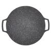 Non Stick Korean BBQ Plate Aluminum Alloy Teppanyaki Frying Pan Heavy Duty Round Barbecue Grill for Camping and Outdoors, Thermal Insulation and Heat Conduction (Gas Type 36cm) view 1