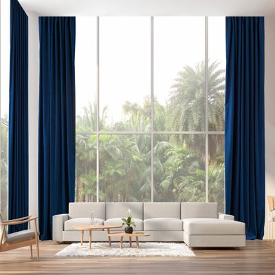 CASANEMA Thermal Insulated 100% Blackout Curtains Extra Long Curtain Panel with Noise Reduction & Room Darkening Hanging Back Tab Made in Turkey (100" L x 168" W, 1 Panel)
