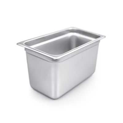 CAC China STPQ-25-6 1/4 Size Anti Jam 25-Gauge Stainless Steel Steam Pan 6"