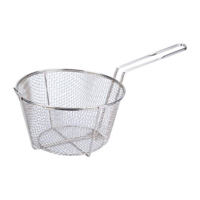 CAC China FBR4-8 Nickel-Plated Fry Basket, 1/4" Mesh 8-1/2"Dia