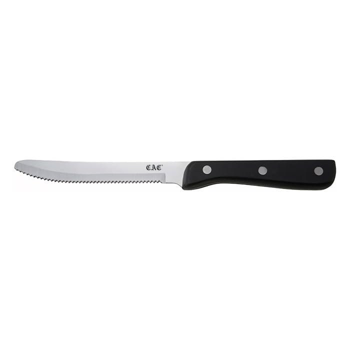 CAC China KPSK-50F Forged Round Tip Steak Knife, Plastic Handle 5" - 1 doz