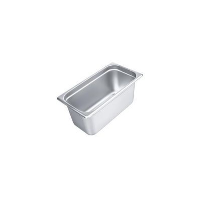 CAC China STPT-25-6 1/3 Size Anti Jam 25-Gauge Stainless Steel Steam Pan 6"
