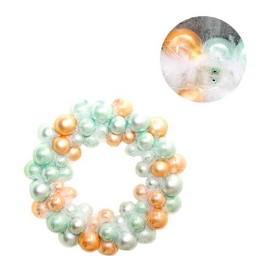 Cabilock Christmas Door Decoration Ring Hanging Ball Ornament Indoor Decorative Wreath
