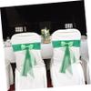 Cabilock 10pcs Elastic Chair Back Sashes for Weddings Decorative Bowknot Chair Bows Versatile Banquet Decor for Parties Birthdays and Graduations view 2