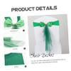 Cabilock 10pcs Elastic Chair Back Sashes for Weddings Decorative Bowknot Chair Bows Versatile Banquet Decor for Parties Birthdays and Graduations view 4
