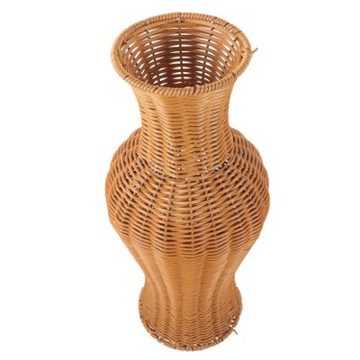 Alipis Flower Arrangement Vase Plastic Imitation Rattan Vase for Indoor Decor