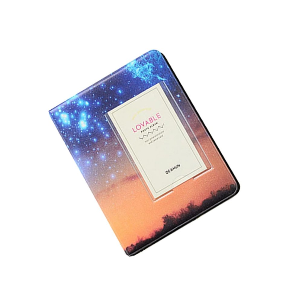 Cabilock 64 Pocket Pu Cover Photo Album for Hunting Memories Large Capacity Storage Wedding Anniversary Travel Diy Mini Photo Album