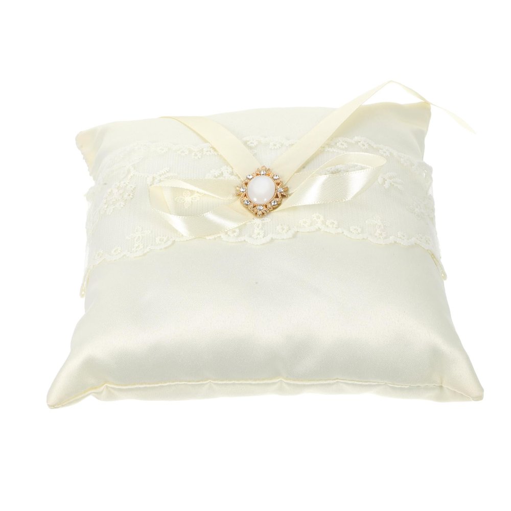 Ciieeo Elegant Lace Pillow for Weddings Cushion Detailing Wedding Decoration for Ceremony and Engagement