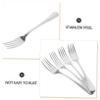 OUNONA Stylish Stainless Steel Forks 4 Piece Set Modern Design for Home and Restaurant view 2