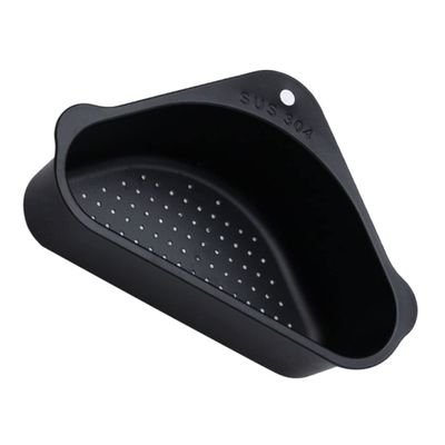 Hoement 304 Stainless Steel Triangular Draining Basket for Kitchen Sink Multi-Purpose Strainer and Storage Holder Ideal for Washing Vegetables and Organizing Kitchen Essentials