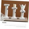 Cabilock 3pcs Mini Roman Column Candle Holders Set High-Temperature Resistant Resin Candle Holders for Home Photography Background and Table Centerpieces view 3