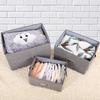 Valease Large Linen Fabric Foldable Storage Bins with Removable Lid and Handles, Washable Storage Box Organizer Containers Baskets Cube with Cover for Bedroom,Office(Cream, Large) view 4