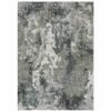 HomeRoots 508889 6 x 9 ft. Abstract Power Loom Machine Made Stain Resistant Rectangle Area Rug Multi Color view 1