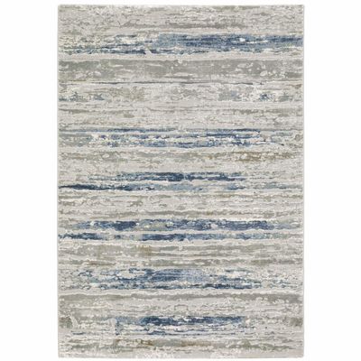 HomeRoots 510417 8 x 11 ft. Abstract Power Loom Machine Made Stain Resistant Rectangle Area Rug Multi Color