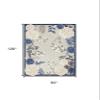 HomeRoots 505624 8 x 11 ft. Floral Stain Resistant Non Skid Rectangle Area Rug Blue & Grey view 3