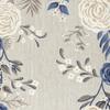 HomeRoots 505624 8 x 11 ft. Floral Stain Resistant Non Skid Rectangle Area Rug Blue & Grey view 4