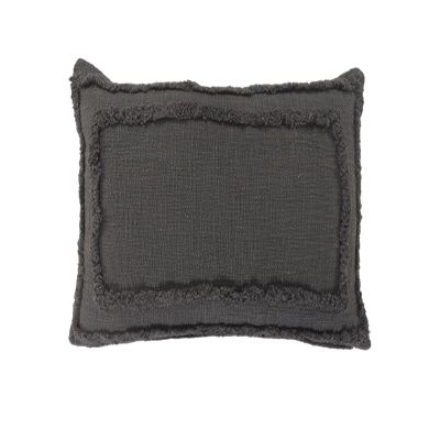 HomeRoots 517385 16 x 16 x 24 in. Gray Geometric Zippered 100 Percent Cotton Throw Pillow - Set of 2