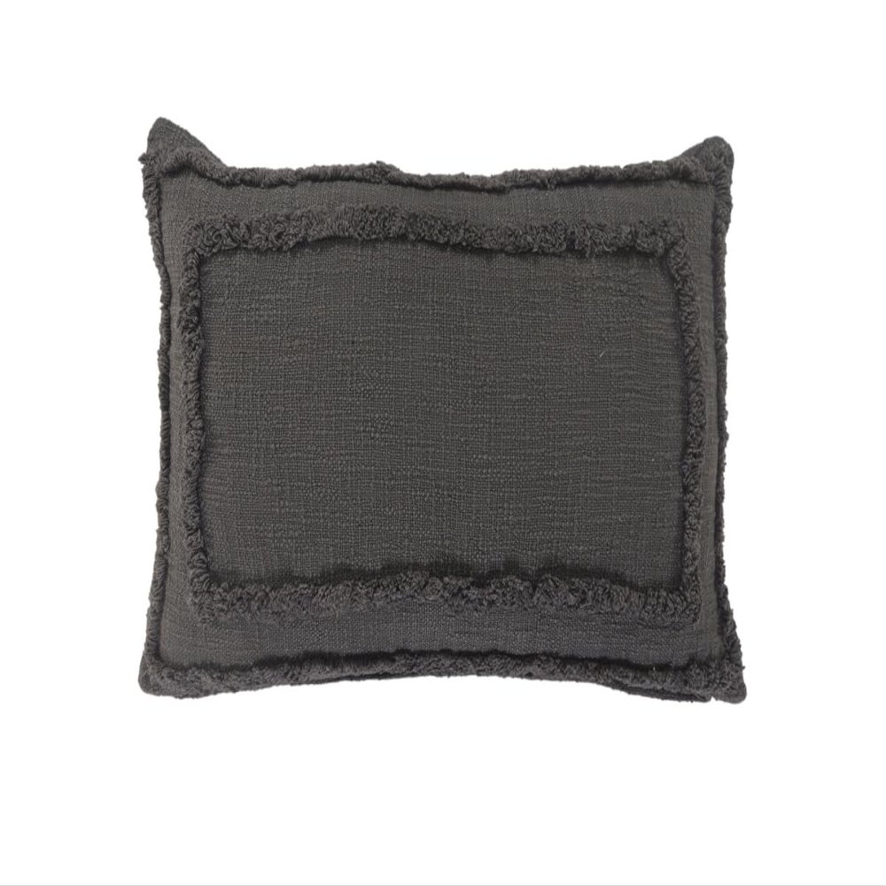 HomeRoots 517385 16 x 16 x 24 in. Gray Geometric Zippered 100 Percent Cotton Throw Pillow - Set of 2