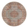 HomeRoots 532132 7 x 9 ft. Sea Green Medallion Power Loom Rectangle Area Rug with Fringe view 1