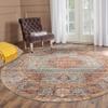 HomeRoots 532132 7 x 9 ft. Sea Green Medallion Power Loom Rectangle Area Rug with Fringe view 2