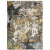 HomeRoots 508594 5 x 8 ft. Gray Gold Blue Orange Beige & Brown Abstract Power Loom Stain Resistant Rectangle Area Rug view 1