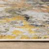 HomeRoots 508594 5 x 8 ft. Gray Gold Blue Orange Beige & Brown Abstract Power Loom Stain Resistant Rectangle Area Rug view 4