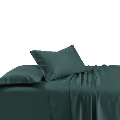 Royal Tradition Viscose from Bamboo-Cotton Blend Sheet Set (Queen Size, Teal-Solid) Durable, Breathable Deep Pocket Bed Sheets