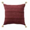 HomeRoots 517168 18 x 18 x 18 in. Red Solid Color Zippered 100 Percent Cotton Throw Pillow - Set of 2 view 1