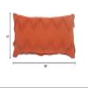 HomeRoots 517348 14 x 14 x 36 in. Red Solid Color Zippered 100 Percent Cotton Throw Pillow - Set of 2 view 2