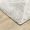 HomeRoots 508495 6 x 9 ft. Gray & Ivory Geometric Power Loom Stain Resistant Rectangle Area Rug view 2