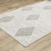 HomeRoots 508495 6 x 9 ft. Gray & Ivory Geometric Power Loom Stain Resistant Rectangle Area Rug view 3
