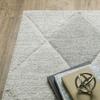 HomeRoots 508495 6 x 9 ft. Gray & Ivory Geometric Power Loom Stain Resistant Rectangle Area Rug view 4