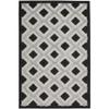 HomeRoots 479424 3 x 4 ft. Black & White Gingham Non Skid Indoor & Outdoor Rectangle Area Rug view 1