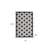 HomeRoots 479424 3 x 4 ft. Black & White Gingham Non Skid Indoor & Outdoor Rectangle Area Rug view 3