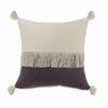 HomeRoots 516735 4 x 20 x 20 in. Purple Zippered 100 Percent Cotton Throw Pillow - Set of 2 view 1