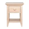HomeRoots 530252 24 in. One Drawer Nightstand Sand view 1
