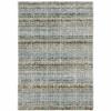 HomeRoots 510167 5 x 7 ft. Blue Green Teal & Gray Abstract Power Loom Stain Resistant Rectangle Area Rug view 1