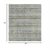 HomeRoots 510167 5 x 7 ft. Blue Green Teal & Gray Abstract Power Loom Stain Resistant Rectangle Area Rug view 2