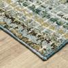 HomeRoots 510167 5 x 7 ft. Blue Green Teal & Gray Abstract Power Loom Stain Resistant Rectangle Area Rug view 3