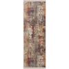 HomeRoots 515862 2 x 6 ft. Gray Abstract Distressed Runner Area Rug view 1