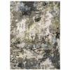 HomeRoots 508601 6 x 9 ft. Gray Green Gold Blue & Beige Abstract Power Loom Stain Resistant Rectangle Area Rug view 1