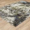 HomeRoots 508601 6 x 9 ft. Gray Green Gold Blue & Beige Abstract Power Loom Stain Resistant Rectangle Area Rug view 4
