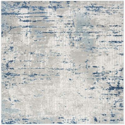 HomeRoots 521914 6 x 9 ft. Abstract Power Loom Rectangle Area Rug Ivory