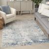HomeRoots 521914 6 x 9 ft. Abstract Power Loom Rectangle Area Rug Ivory view 2