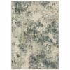 HomeRoots 508428 6 x 9 ft. Beige Teal Gray & Gold Abstract Power Loom Stain Resistant Rectangle Area Rug view 1