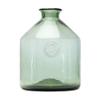 HomeRoots 516264 9 in. Green Crystal Glass Round Table Vase view 1