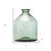 HomeRoots 516264 9 in. Green Crystal Glass Round Table Vase view 2